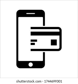 Simple Credit Card, payment icon vector illustration. color editable on white background