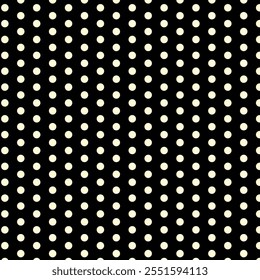  simple creem white colour poelka doot pattern on black colour background.