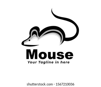 Simple creep mouse logo design inspiration