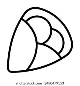 Simple Crepes icon. The icon can be used for websites, print templates, presentation templates, illustrations, etc