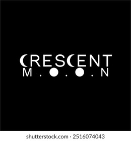 Einfaches Moon-Text-Logo-Design.