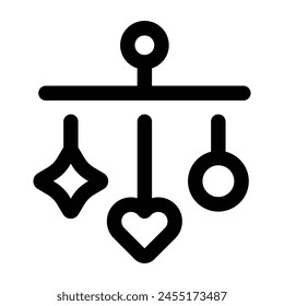 Simple Crib Toy icon. The icon can be used for websites, print templates, presentation templates, illustrations, etc