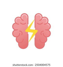 simple critical thinking, solution, smart icon on isolated background