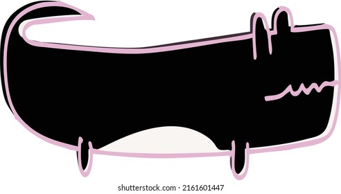 a simple crocodile design vector art