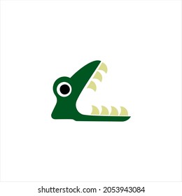 Simple crocodile head logo design vector