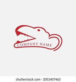 simple crocodile logo design can be used for any company