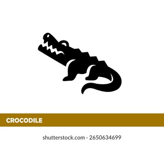 réptil simples crocodilo arte ícone logotipo símbolo modelo ilustração inspiração