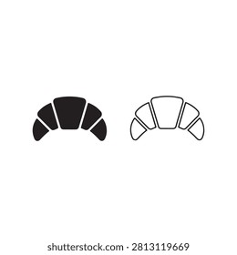 Simple Croissant Bakery Icon Vector