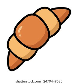 Simple Croissant colorful icon Illustration. The icon illustration can be used for websites, print templates, presentation templates, illustrations, etc