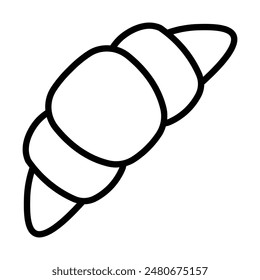 Simple Croissant icon. The icon can be used for websites, print templates, presentation templates, illustrations, etc