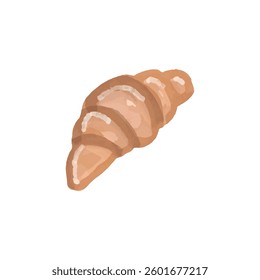 Simple croissant snack watercolor design