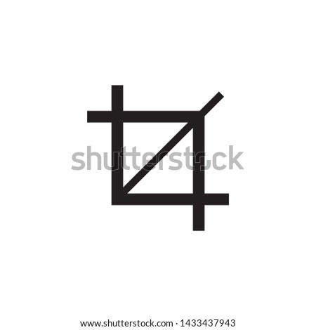 Simple crop flat icon design  vector