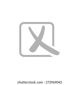Simple cross icon, sign against.