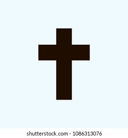 Simple cross icon. Vector illustration.