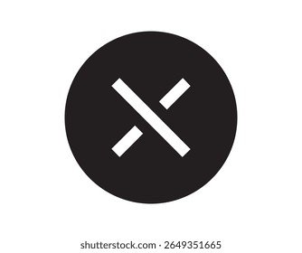 Ícones simples de cruz em cores diferentes. conjunto de botões de marca de vetor plana, verde, preto, marcas de verificação e sinais de cruzes vermelhas. Círculo e quadrado, cantos arredondados Ícones. cruz, ícone, x, símbolo, preto, vermelho, 