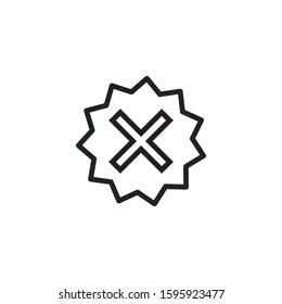Simple cross line icon. Stroke pictogram. Vector illustration isolated on a white background. Premium quality symbol. Vector sign for mobile app and web sites.