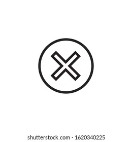 Simple cross line icon. Stroke pictogram. Vector illustration isolated on a white background. Premium quality symbol. Vector sign for mobile app and web sites.