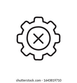 Simple cross line icon. Stroke pictogram. Vector illustration isolated on a white background. Premium quality symbol. Vector sign for mobile app and web sites.