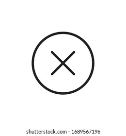 Simple cross line icon. Stroke pictogram. Vector illustration isolated on a white background. Premium quality symbol. Vector sign for mobile app and web sites.