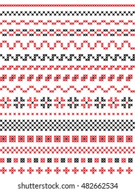 simple cross stitch seamless pattern vector