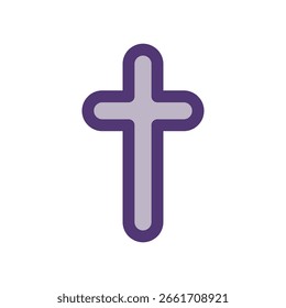 Simple cross vector icon illustration.