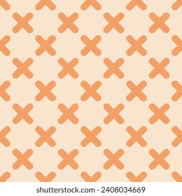 Simple cross x seamless pattern. Abstract geometric backdrop. Repeated geometry texture. Ornament can be used for gift wrapping paper, pattern fills, web page background, surface textures and fabrics.