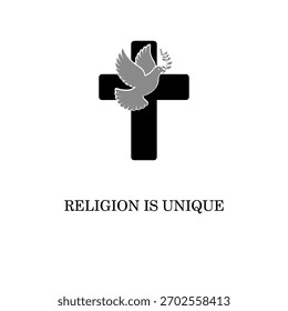 a simple cross-shaped icon suitable for religious purposes