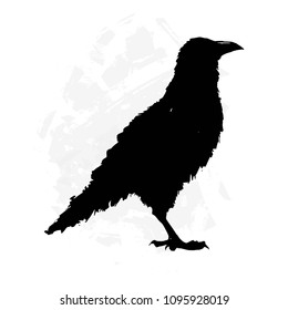 Simple crow silhouette