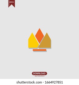 Simple crown abstract concept logo icon template vector illustration design