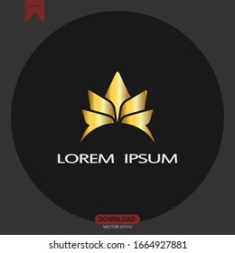Simple crown abstract concept logo icon template vector illustration design