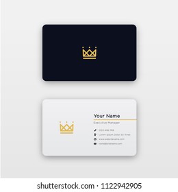Simple crown business card