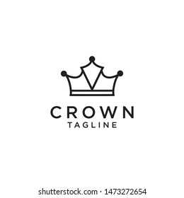 simple crown concept of queen logo design illustration