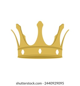 simple crown design template isolated white background