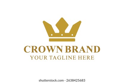 simple crown design, vector, isolated on transparent background