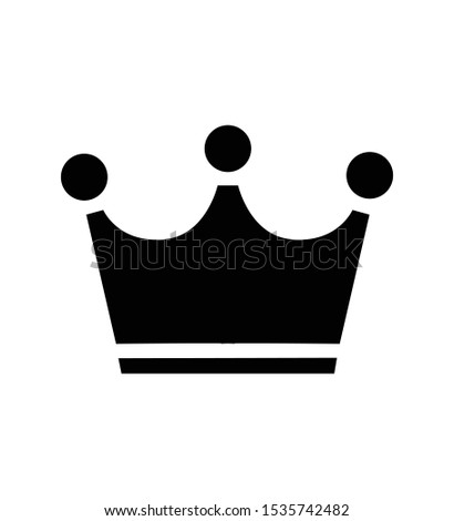 Simple crown flat icon vector isolated eps 10