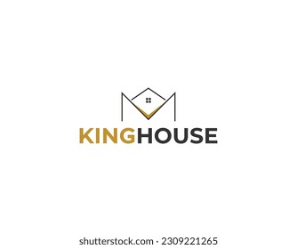 Simple Crown House Logo Design Template
