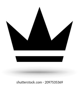 A simple crown icon. Isolated on a white background