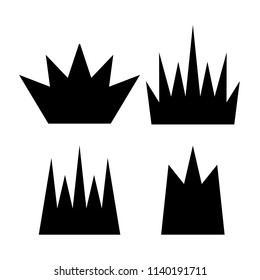 Simple Crown Icon with Shadow. Royal Symbol Diadem Isolated on White Background. Coronation Vector Illustration