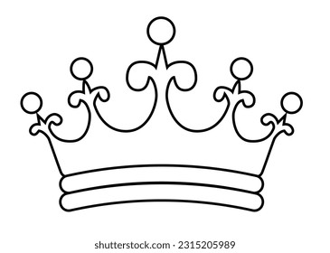 Simple icono de la corona. EPS10 de ilustración vectorial
