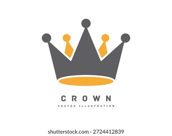 Ilustración vectorial de icono de corona simple