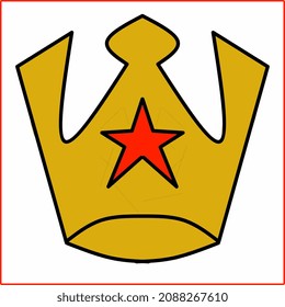 simple crown illustration in the middle there is a star
