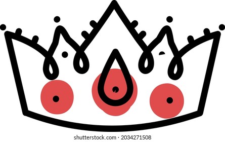 Simple crown, illustration, vector, on a white background.