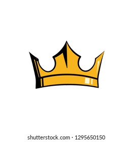 simple crown king vector art