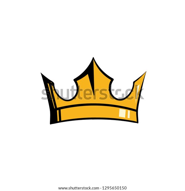 Simple Crown King Vector Art Stock Vector (Royalty Free) 1295650150