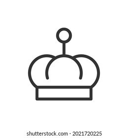 Icono de línea de corona simple. Símbolo premium con estilo de trazo. Diseño del icono de la corona. Ilustración vectorial.