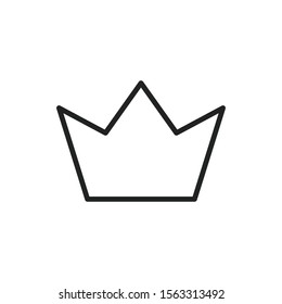 Simple crown line icon. Stroke pictogram. Vector illustration isolated on a white background. Premium quality symbol. Vector sign for mobile app and web sites.