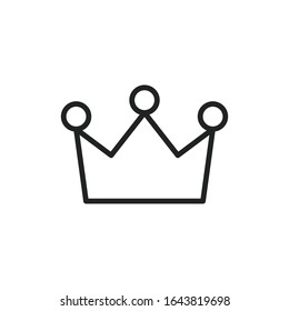 Simple crown line icon. Stroke pictogram. Vector illustration isolated on a white background. Premium quality symbol. Vector sign for mobile app and web sites.