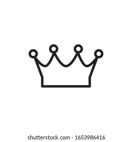 Simple crown line icon. Stroke pictogram. Vector illustration isolated on a white background. Premium quality symbol. Vector sign for mobile app and web sites.
