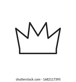 Simple crown line icon. Stroke pictogram. Vector illustration isolated on a white background. Premium quality symbol. Vector sign for mobile app and web sites.