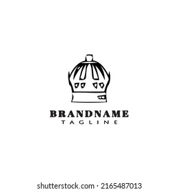 simple crown logo cartoon icon design template black modern isolated vector illustration